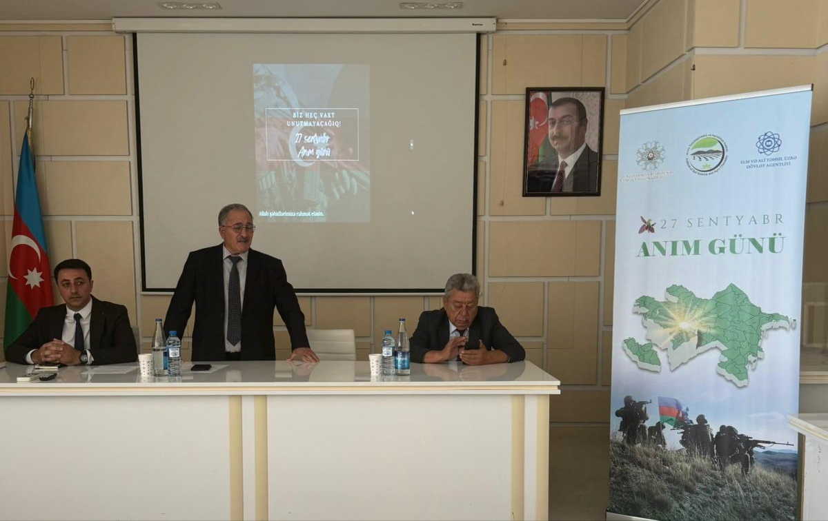 An event was held in connection with September 27 Memorial Day at the Institute of Soil Science and Agrochemistry of the Ministry of Science and Education of the Republic of Azerbaijan.